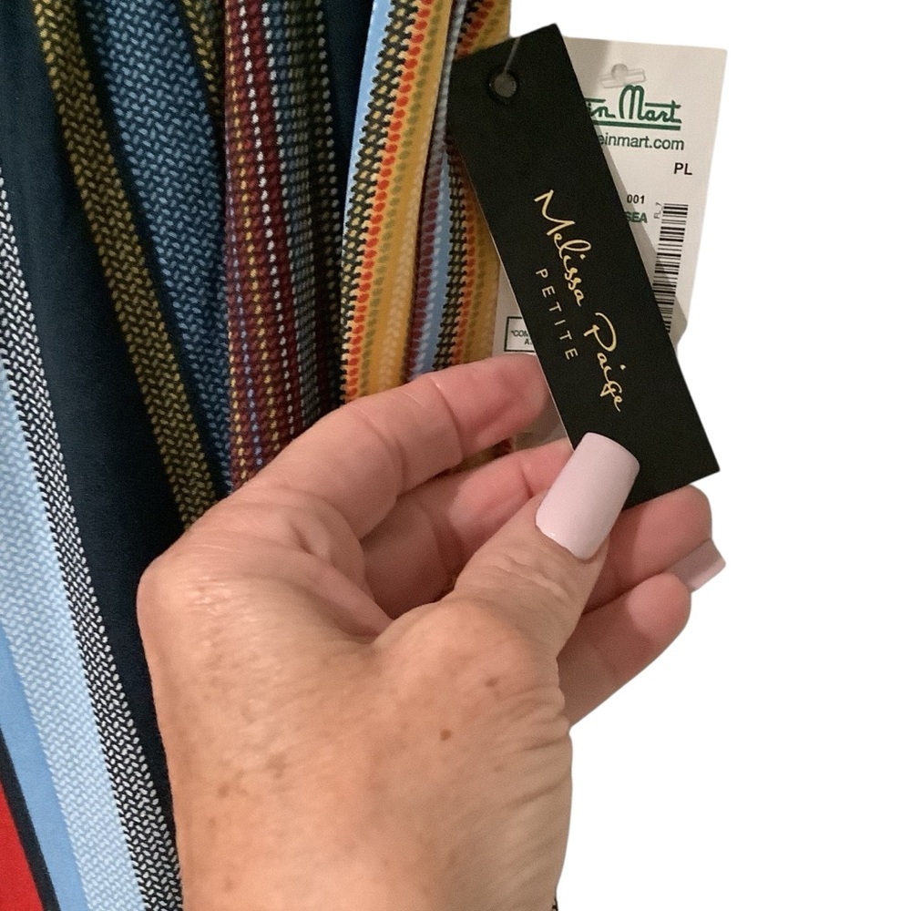 Melissa Paige Colorful Striped Women’s Palazzo Pants BRAND NEW Petite L - Picture 3 of 9